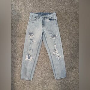 Wild Fable Light Blue Distressed High Rise Mom Jeans
